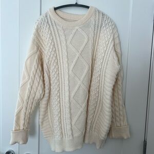 Cream Cable Knit Sweater